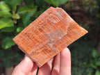 Natural Rhombohedral Sunset Orange Calcite Specimens x 6 From Spitzkop, Namibia - Toprock Gemstones and Minerals 