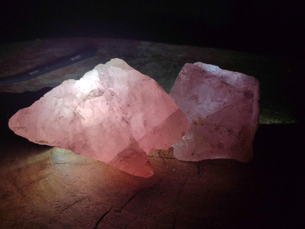 Natural Cobbed Rose Quartz Specimens x 24 From Northern Cape, South Africa - Toprock Gemstones and Minerals 