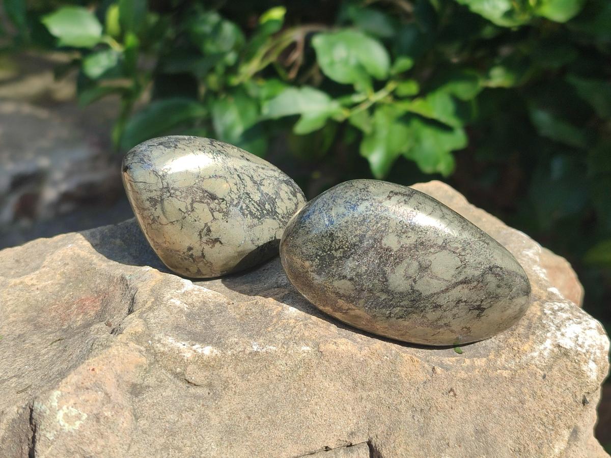 Polished Basalt Pharaoh Stone Free Forms x 12 From Iron Duke Mine, Zimbabwe - Toprock Gemstones and Minerals 