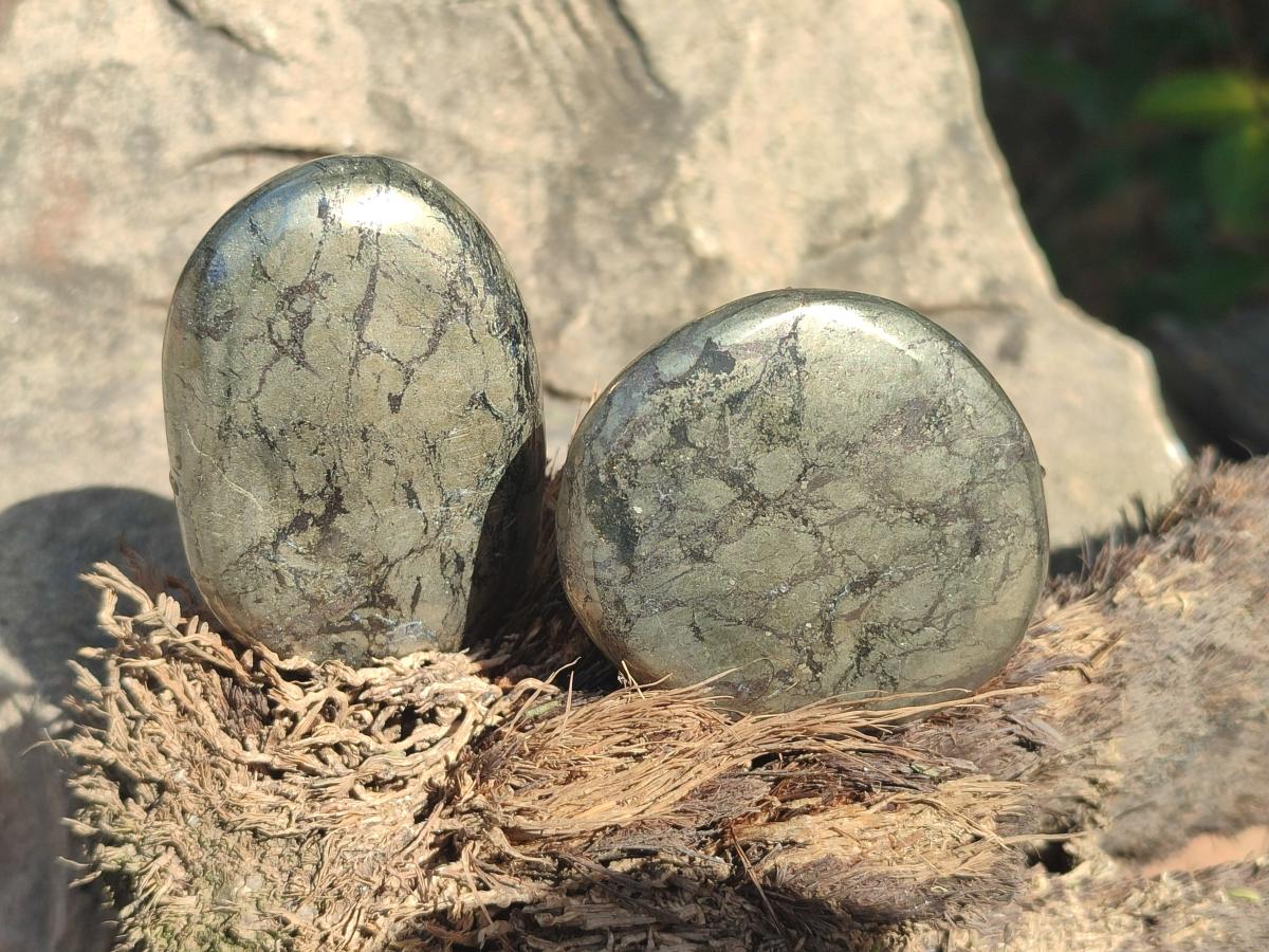 Polished Basalt Pharaoh Stone Free Forms x 12 From Iron Duke Mine, Zimbabwe - Toprock Gemstones and Minerals 
