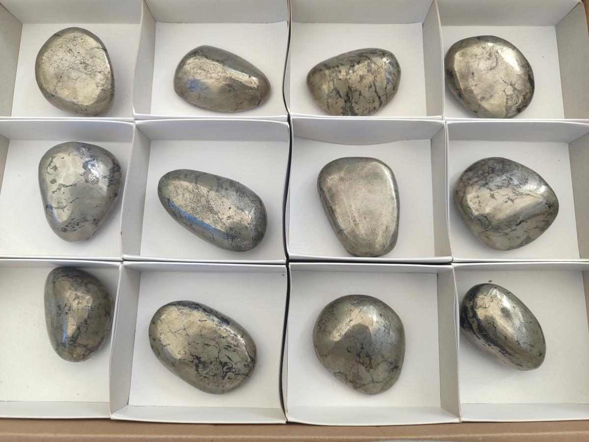 Polished Basalt Pharaoh Stone Free Forms x 12 From Iron Duke Mine, Zimbabwe - Toprock Gemstones and Minerals 