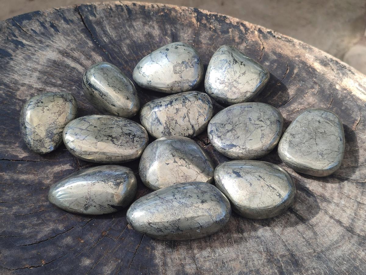 Polished Basalt Pharaoh Stone Free Forms x 12 From Iron Duke Mine, Zimbabwe - Toprock Gemstones and Minerals 