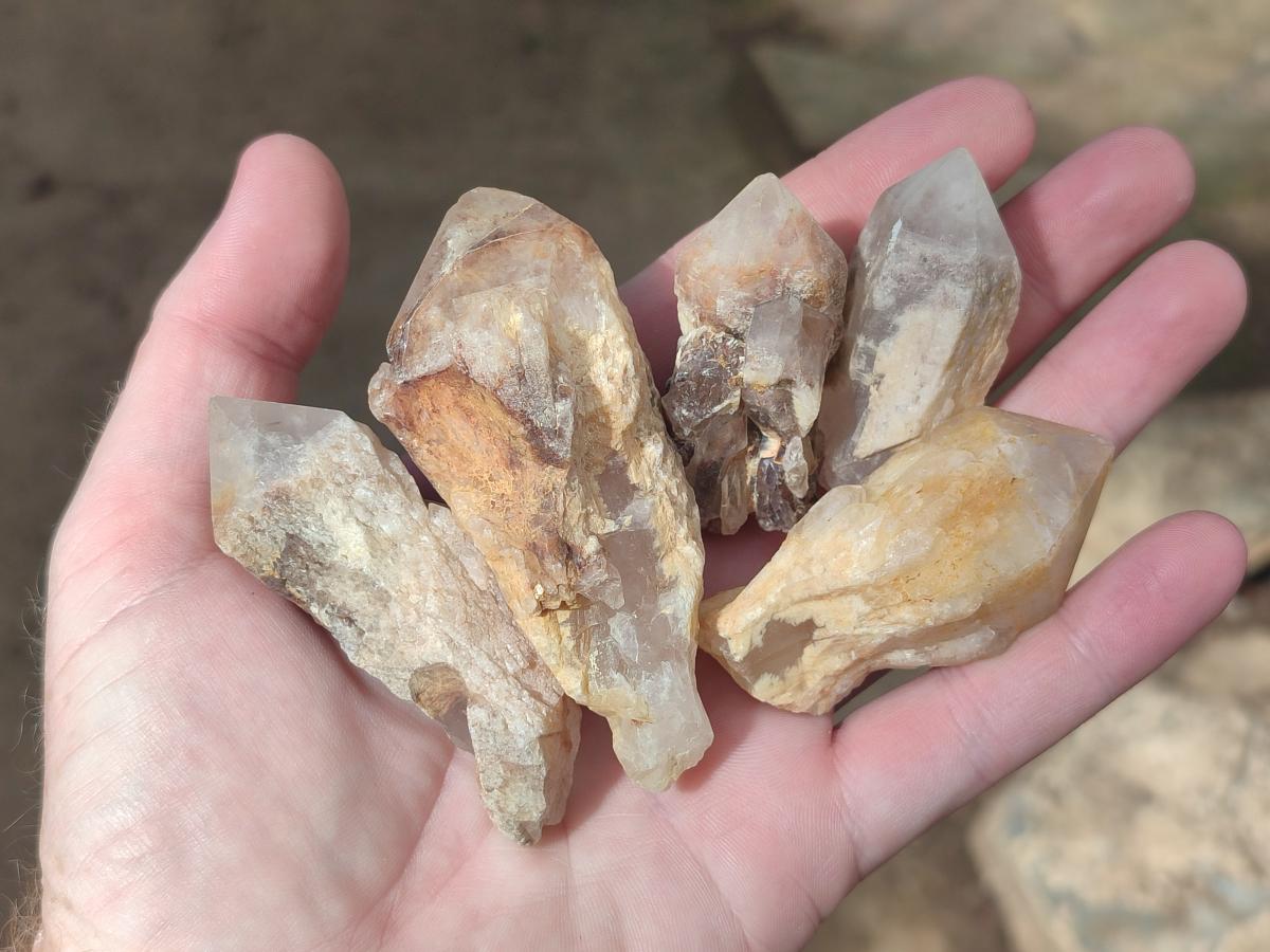 Natural Pineapple Quartz Crystals x 35 From Antsirabe, Madagascar - Toprock Gemstones and Minerals 
