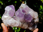 Natural Jacaranda Amethyst Crystal Clusters x 2 From Mumbwa, Zambia - Toprock Gemstones and Minerals 