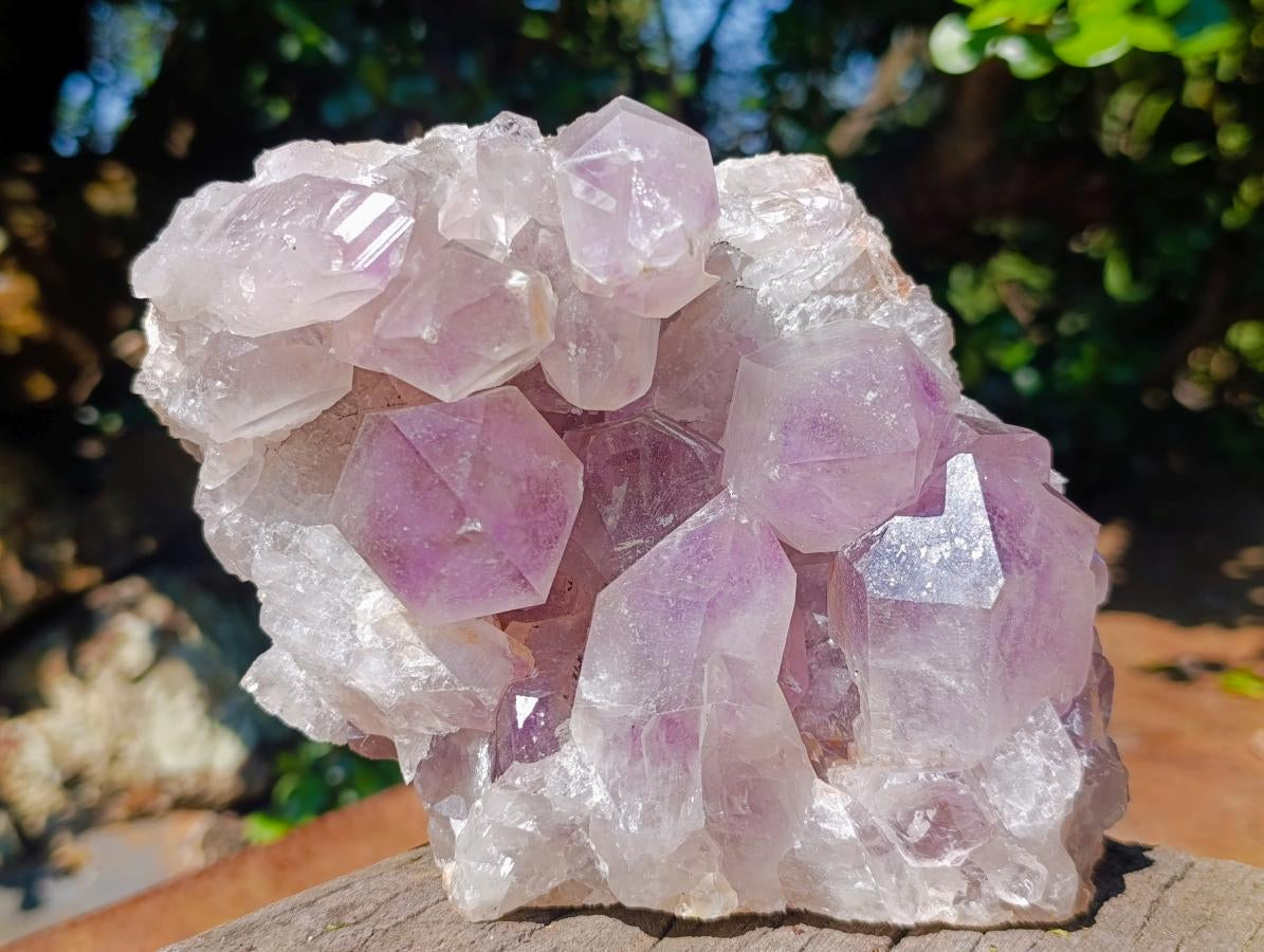 Natural Jacaranda Amethyst Crystal Clusters x 2 From Mumbwa, Zambia