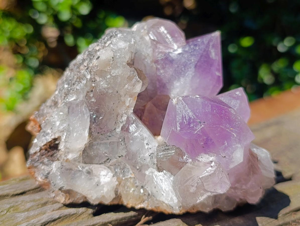 Natural Jacaranda Amethyst Crystal Clusters x 2 From Mumbwa, Zambia - Toprock Gemstones and Minerals 