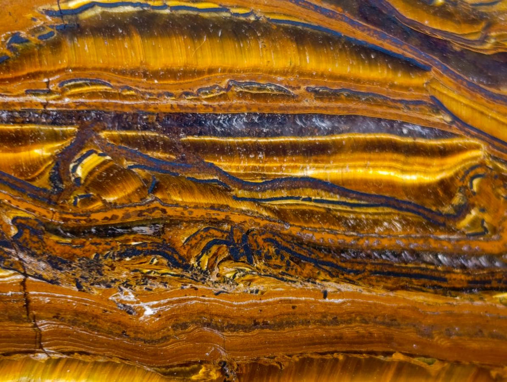 Polished Banded Tiger Iron and Golden River Tigers Eye Standing Display Pieces x 3 From South Africa - Toprock Gemstones and Minerals 