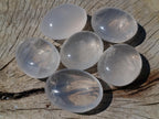 Polished Girasol Pearl Quartz Palm Stones x 20 From Ambatondrazaka, Madagascar - Toprock Gemstones and Minerals 