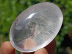 Polished Girasol Pearl Quartz Palm Stones x 20 From Ambatondrazaka, Madagascar - Toprock Gemstones and Minerals 
