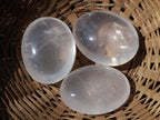 Polished Girasol Pearl Quartz Palm Stones x 20 From Ambatondrazaka, Madagascar - Toprock Gemstones and Minerals 