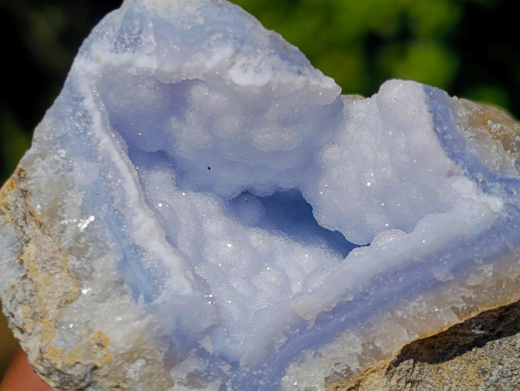 Natural Blue Lace Agate Geode Specimens x 12 From Nsanje, Malawi - Toprock Gemstones and Minerals 