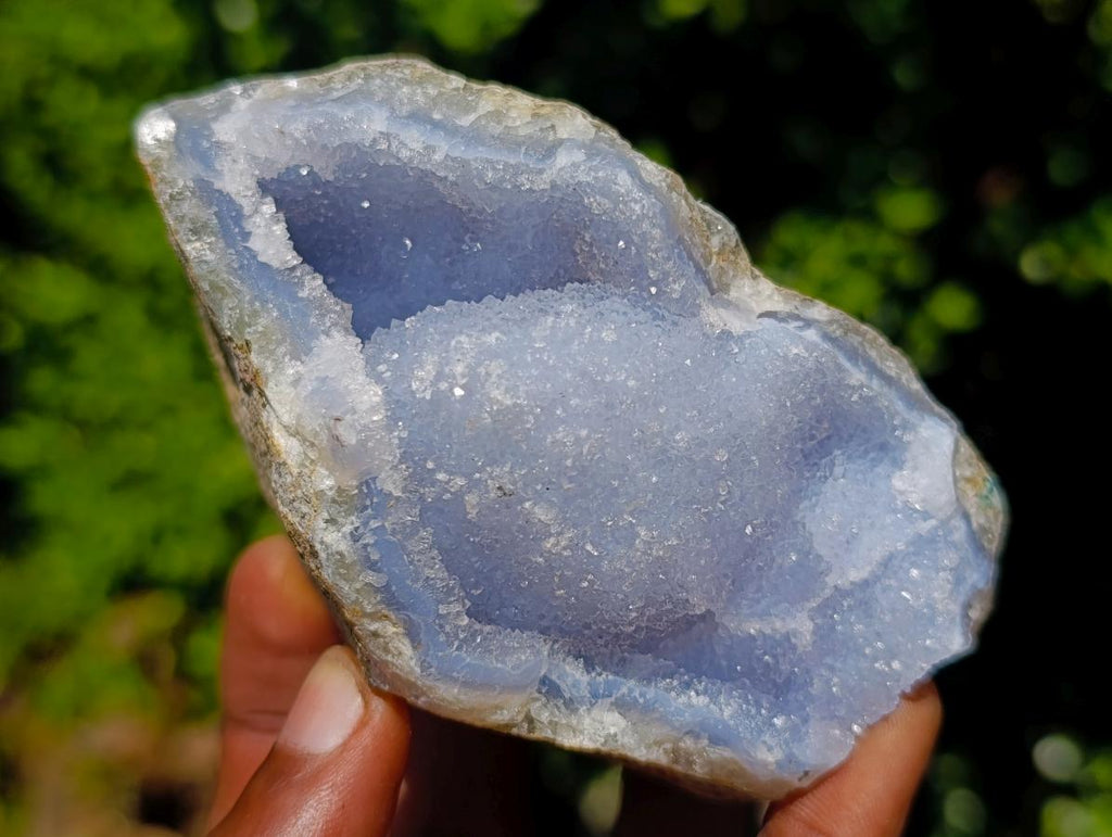 Natural Blue Lace Agate Geode Specimens x 12 From Nsanje, Malawi - Toprock Gemstones and Minerals 