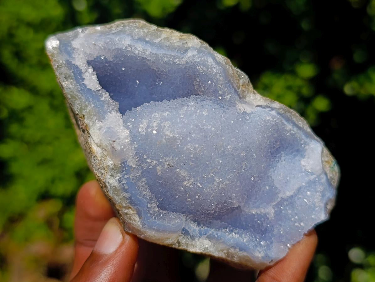 Natural Blue Lace Agate Geode Specimens x 12 From Nsanje, Malawi - Toprock Gemstones and Minerals 