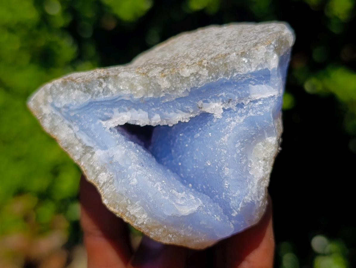 Natural Blue Lace Agate Geode Specimens x 12 From Nsanje, Malawi - Toprock Gemstones and Minerals 