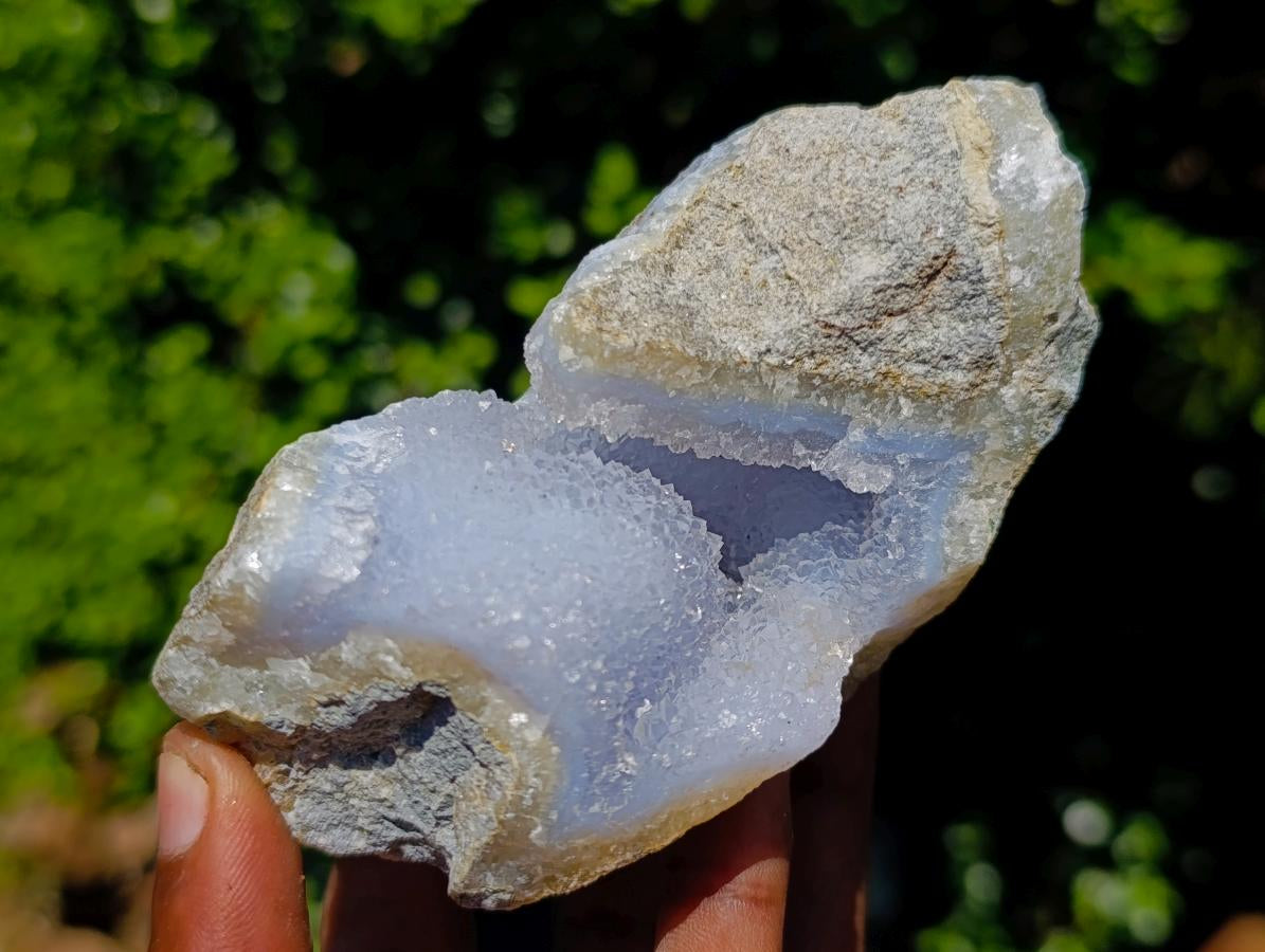 Natural Blue Lace Agate Geode Specimens x 12 From Nsanje, Malawi - Toprock Gemstones and Minerals 
