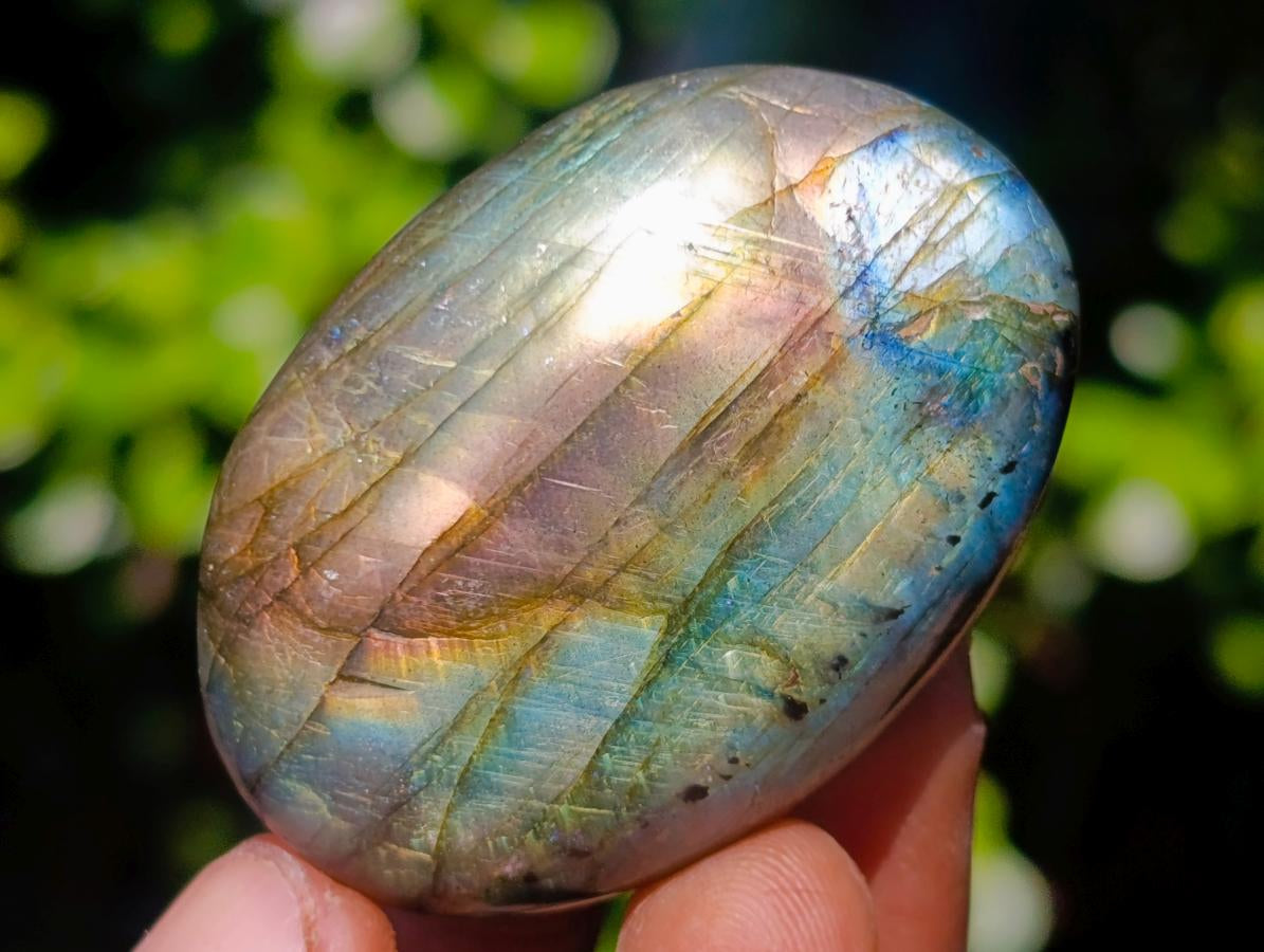 Polished Labradorite Palm Stones x 27 From Madagascar - Toprock Gemstones and Minerals 