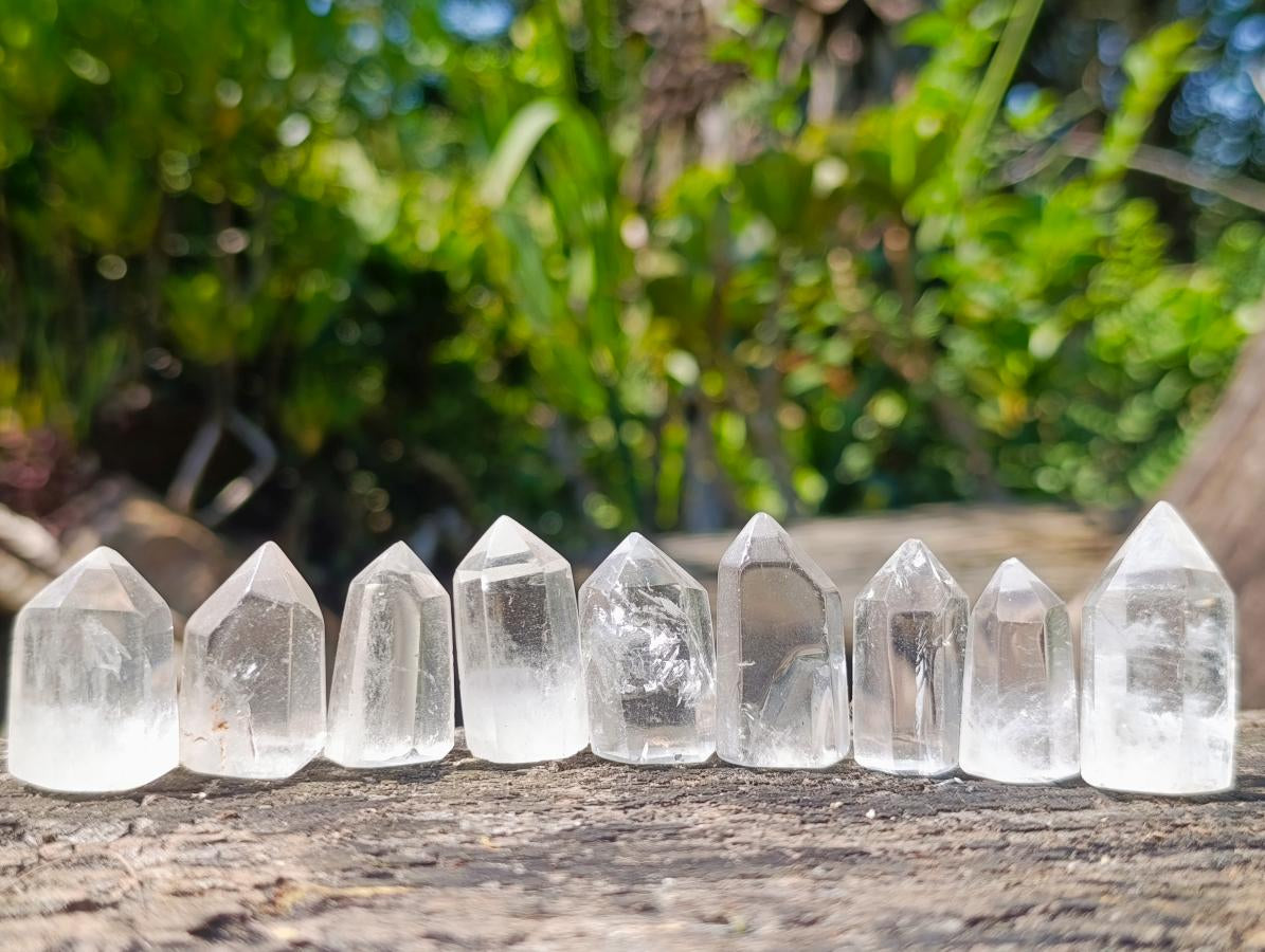 Polished Pendant Sized Clear Quartz Crystals x 70 From Madagascar - Toprock Gemstones and Minerals 