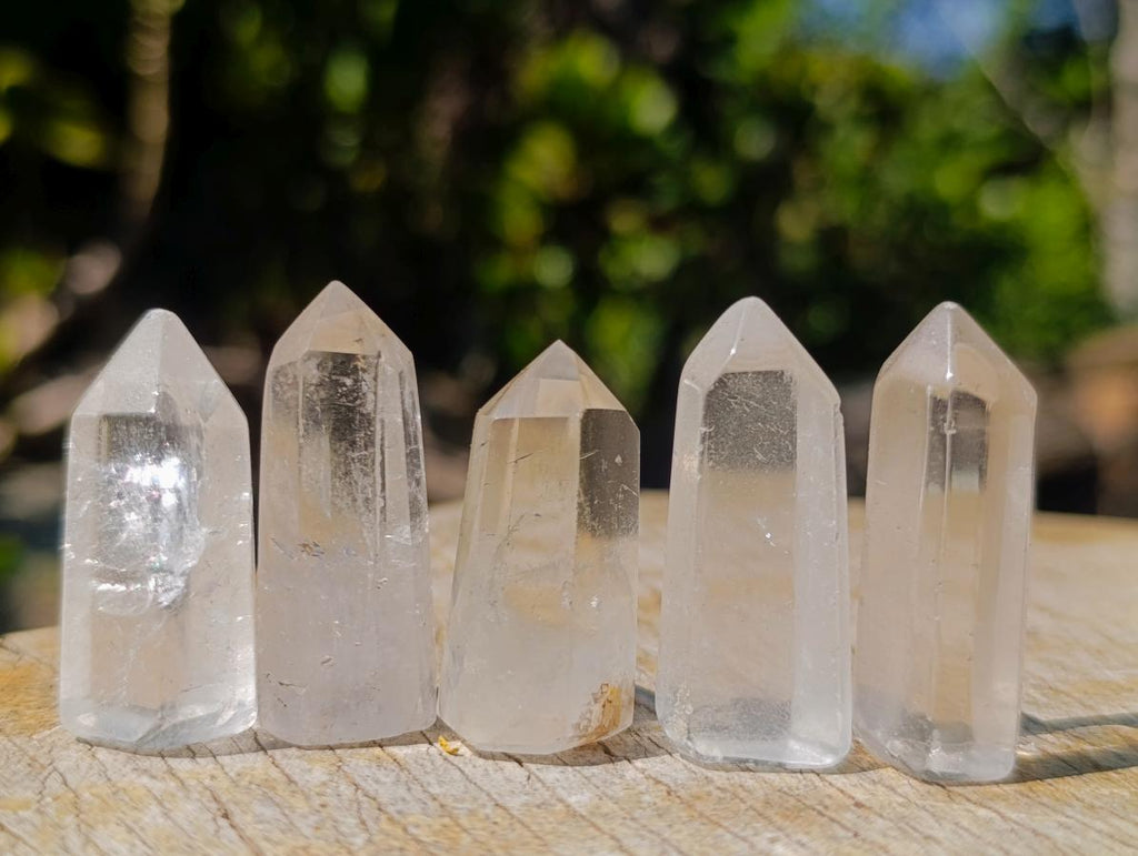 Polished Pendant Sized Clear Quartz Crystals x 70 From Madagascar - Toprock Gemstones and Minerals 