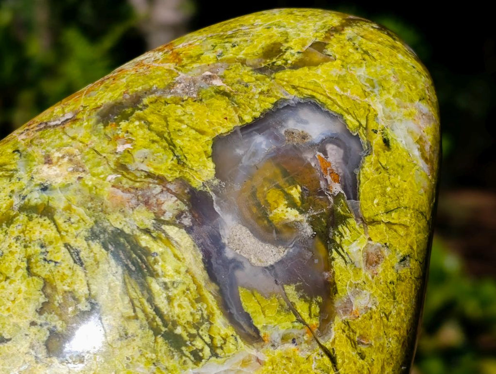 Polished Large Green Opal Standing Free Form x 1 From Betroka, Madagascar - Toprock Gemstones and Minerals 