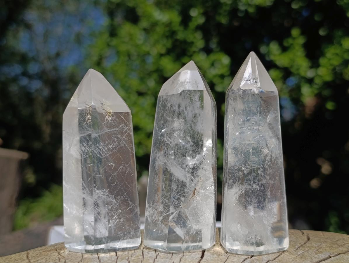 Polished Clear Quartz Display Crystals x 10 From Madagascar - Toprock Gemstones and Minerals 