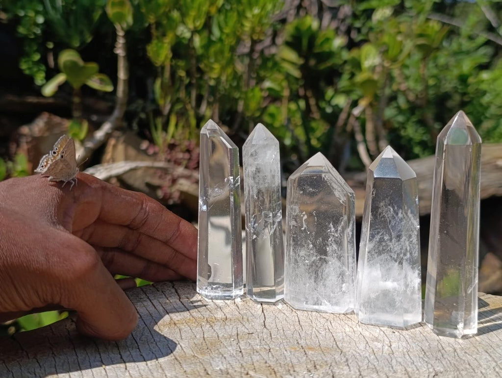 Polished Clear Quartz Display Crystals x 10 From Madagascar - Toprock Gemstones and Minerals 
