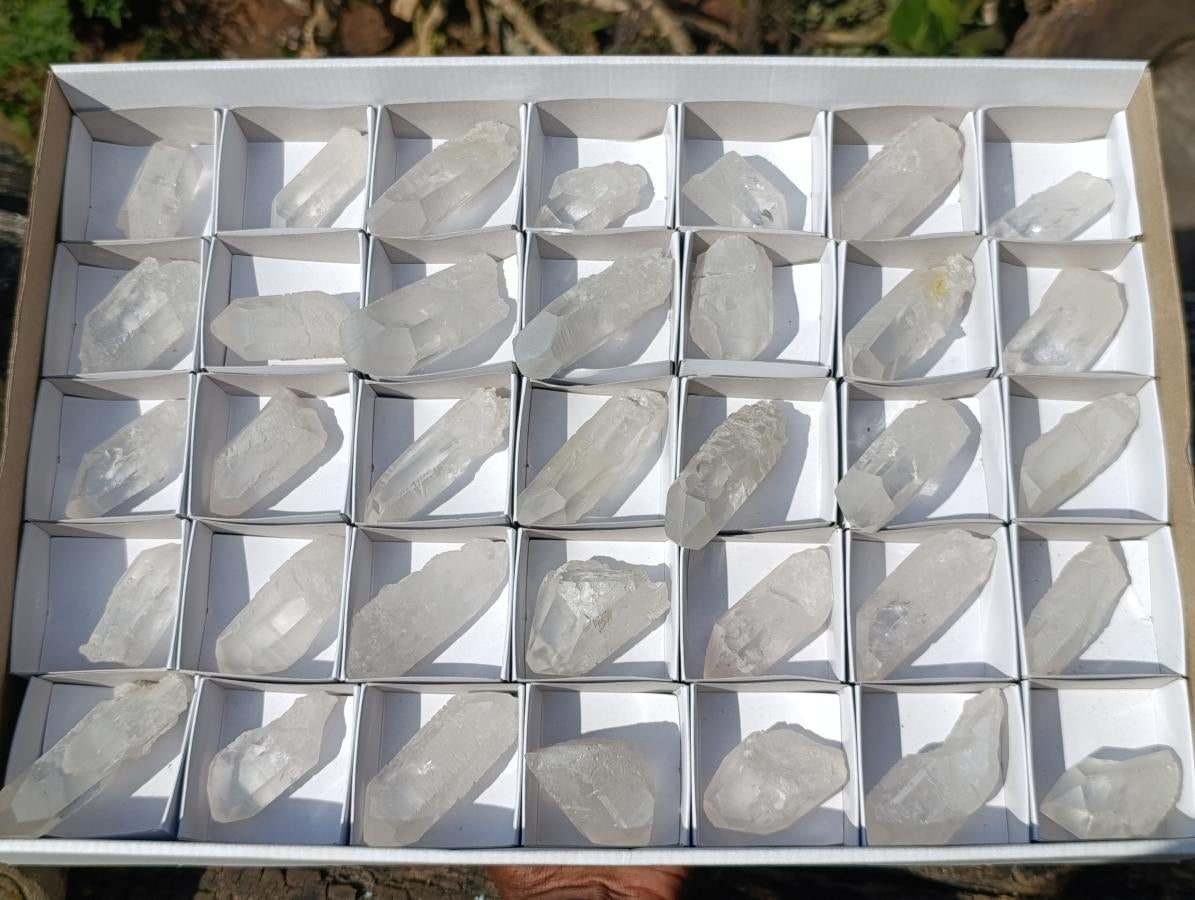 Natural Mpika Quarts Crystals x 35 From Mpika, Zambia - Toprock Gemstones and Minerals 