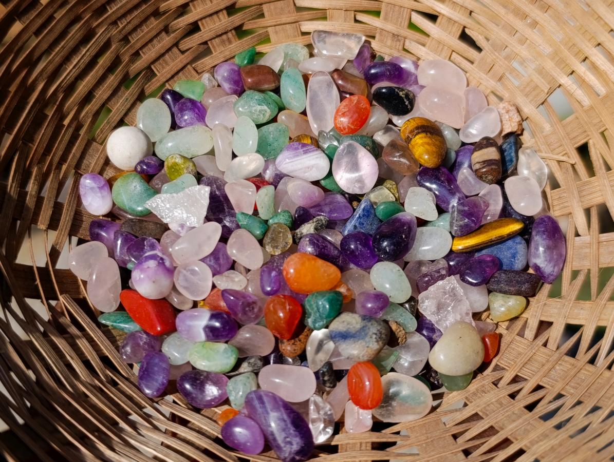 Polished Mix of Tumbled Stone Bags of 1kg Lots x 6 From Southern Africa