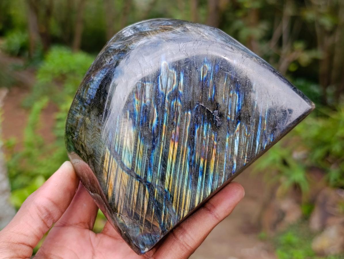 Polished Labradorite Standing Free Forms x 2 From Madagascar - Toprock Gemstones and Minerals 
