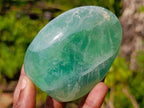 Polished Green Fluorite Standing Display Pieces x 3 From Madagascar - Toprock Gemstones and Minerals 