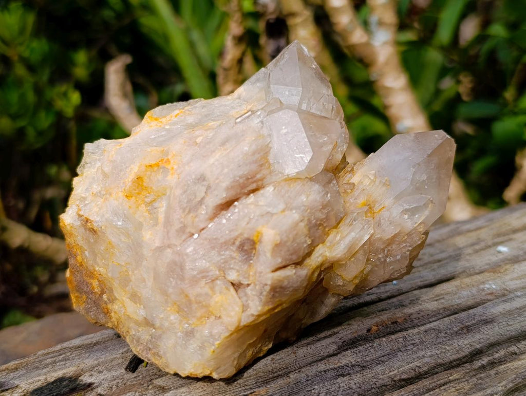 Natural Cascading White Phantom Smokey Luena Quartz Clusters x 3 From Luena, Congo - Toprock Gemstones and Minerals 