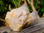 Natural Cascading White Phantom Smokey Luena Quartz Clusters x 3 From Luena, Congo - Toprock Gemstones and Minerals 