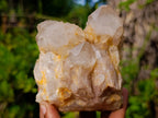 Natural Cascading White Phantom Smokey Luena Quartz Clusters x 3 From Luena, Congo - Toprock Gemstones and Minerals 