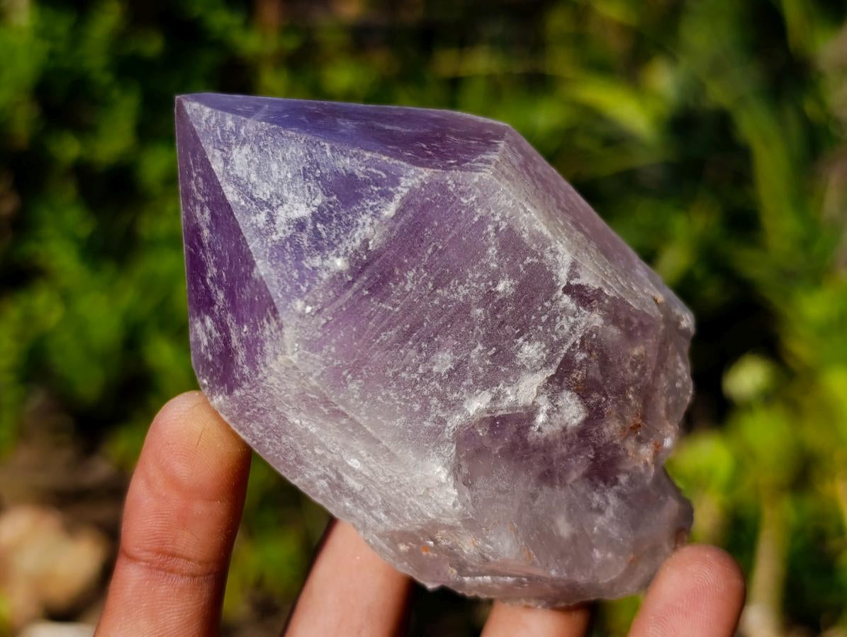 Natural Jacaranda Amethyst Single Crystals x 12 From Mumbwa, Zambia