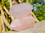 Polished Double Terminated Gemmy Rose Quartz Crystals x 6 From Madagascar - Toprock Gemstones and Minerals 