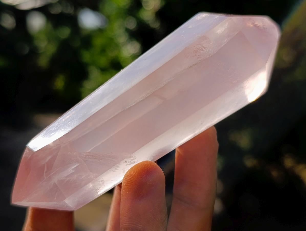 Polished Double Terminated Gemmy Rose Quartz Crystals x 6 From Madagascar - Toprock Gemstones and Minerals 