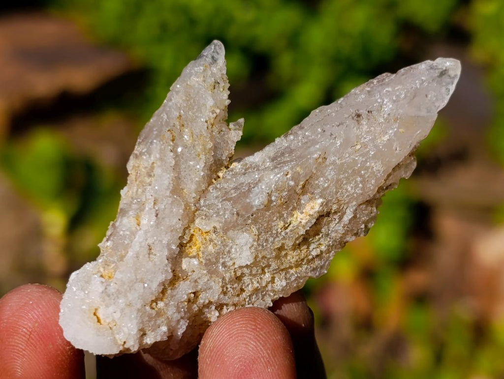 Natural Drusy Quartz Coated Spearhead Calcite Crystals x 35 From Albert's Mountain, Lesotho - Toprock Gemstones and Minerals 