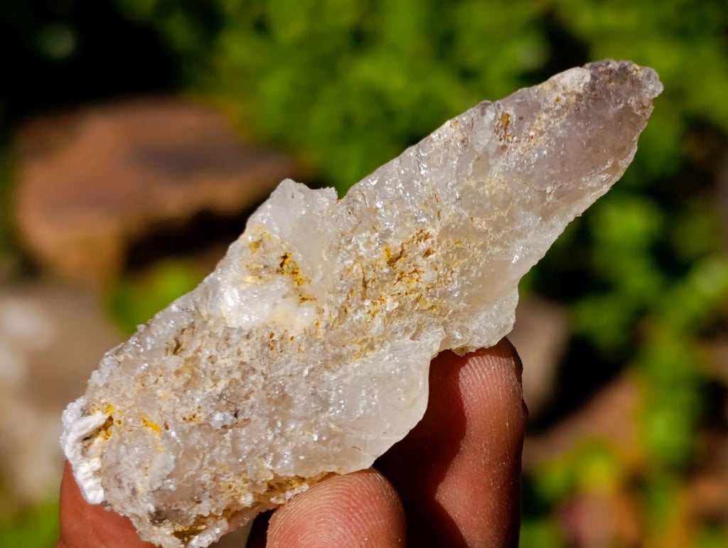 Natural Drusy Quartz Coated Spearhead Calcite Crystals x 35 From Albert's Mountain, Lesotho - Toprock Gemstones and Minerals 