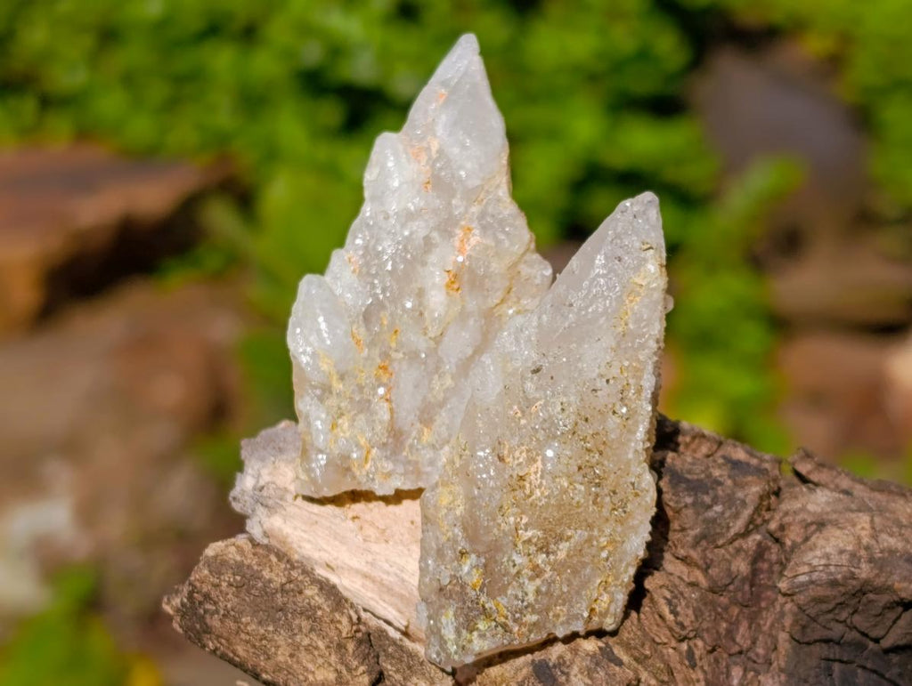 Natural Drusy Quartz Coated Spearhead Calcite Crystals x 35 From Albert's Mountain, Lesotho - Toprock Gemstones and Minerals 