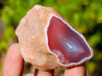 Polished One Side Red Shashe River Agate Nodules x 24 From Shashe River, Zimbabwe - Toprock Gemstones and Minerals 