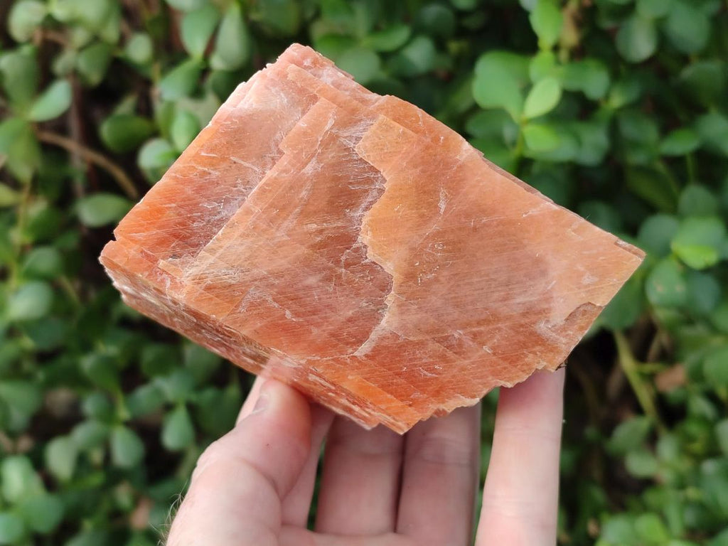 Natural Rhombohedral Sunset Orange Calcite Specimens x 6 From Spitzkop, Namibia - Toprock Gemstones and Minerals 