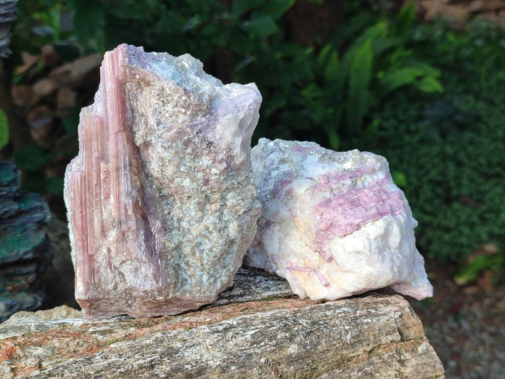 Natural Pink Rubellite Tourmaline Specimens x 3 From Karibib, Namibia - Toprock Gemstones and Minerals 