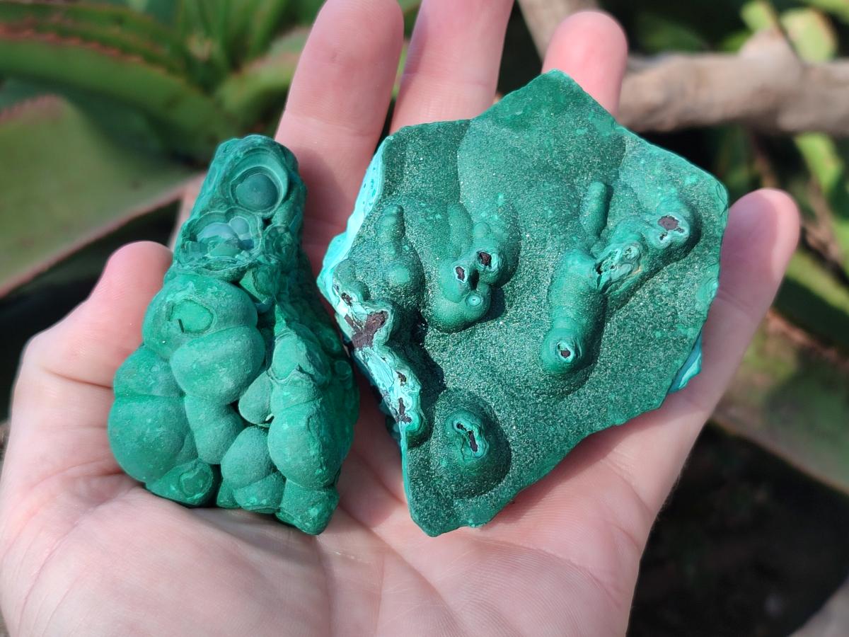 Natural Botryoidal Malachite Specimens x 6 From Congo - Toprock Gemstones and Minerals 