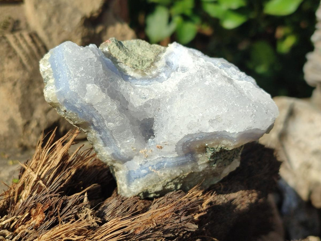 Natural Blue Lace Agate Geode Specimens x 6 From Nsanje, Malawi - Toprock Gemstones and Minerals 