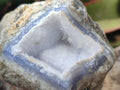Natural Blue Lace Agate Geode Specimens x 6 From Nsanje, Malawi - Toprock Gemstones and Minerals 