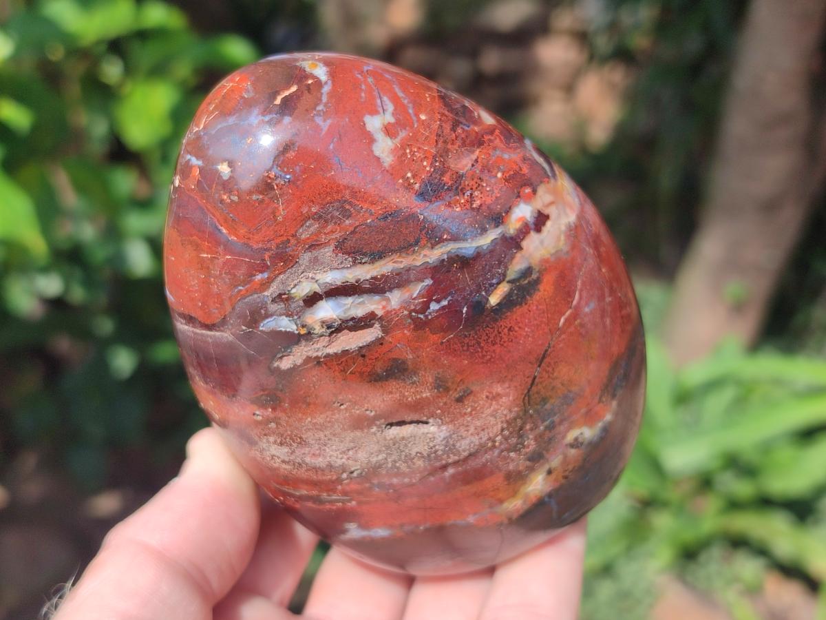 Polished Mix of Red, Flame and Brecciated Jasper Standing Display Pieces x 4 From Madagascar - Toprock Gemstones and Minerals 