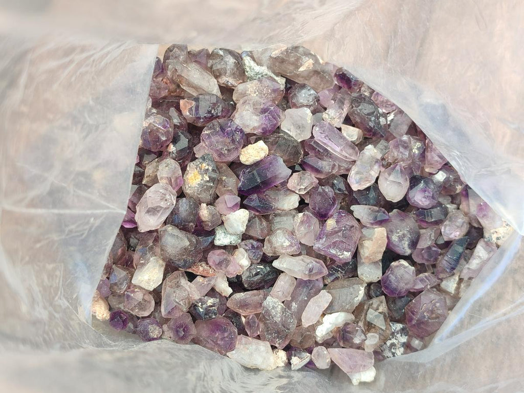 Natural Mini Window Amethyst Crystals x 0,9 Kg Lot From Chiredzi, Zimbabwe - Toprock Gemstones and Minerals 