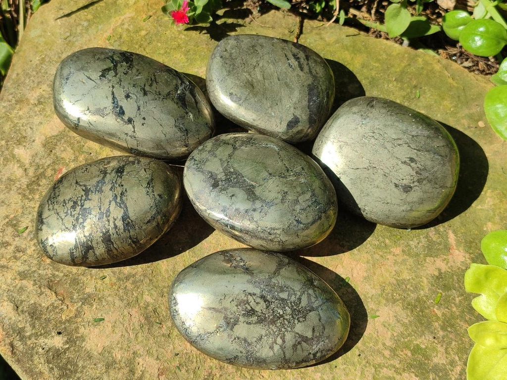 Polished Basalt Pharaoh Stone Free Forms x 6 From Iron Duke Mine, Zimbabwe - Toprock Gemstones and Minerals 