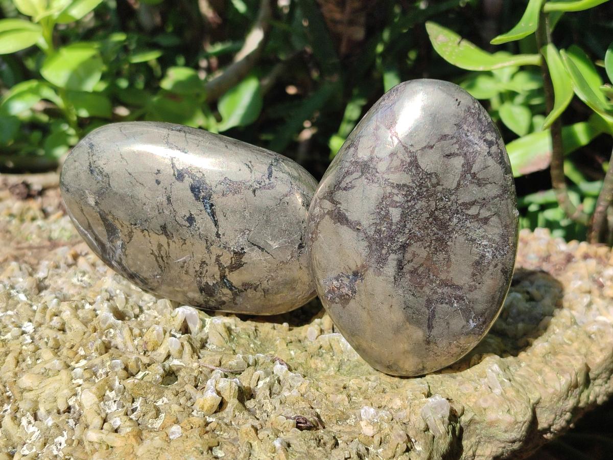 Polished Basalt Pharaoh Stone Free Forms x 6 From Iron Duke Mine, Zimbabwe - Toprock Gemstones and Minerals 