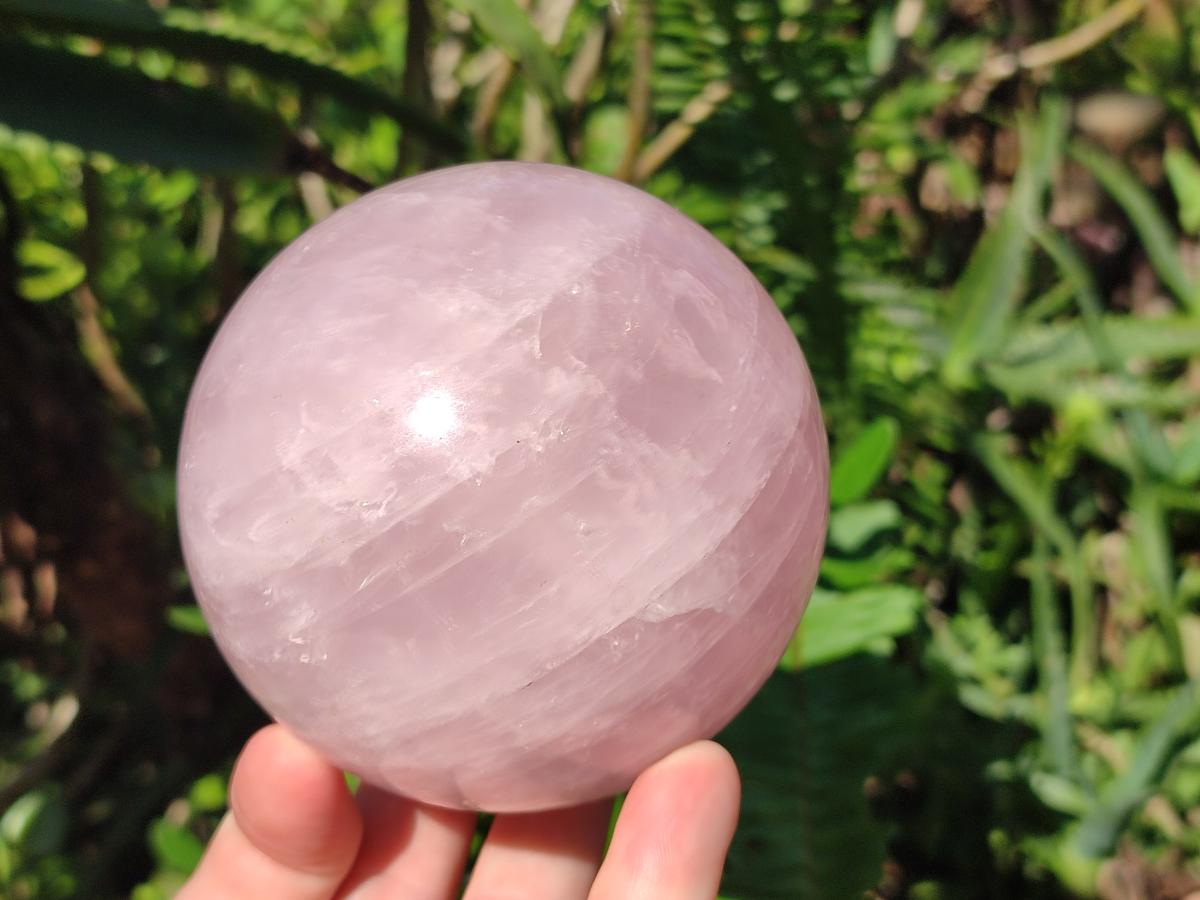 Polished Gemmy Star Rose Girasol Quartz Spheres x 2 From Madagascar - Toprock Gemstones and Minerals 