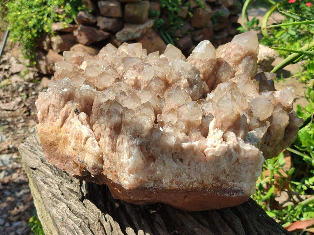 Natural XXL Cascading White Phantom Smokey Luena Quartz Cluster x 1 From Luena, Congo - Toprock Gemstones and Minerals 